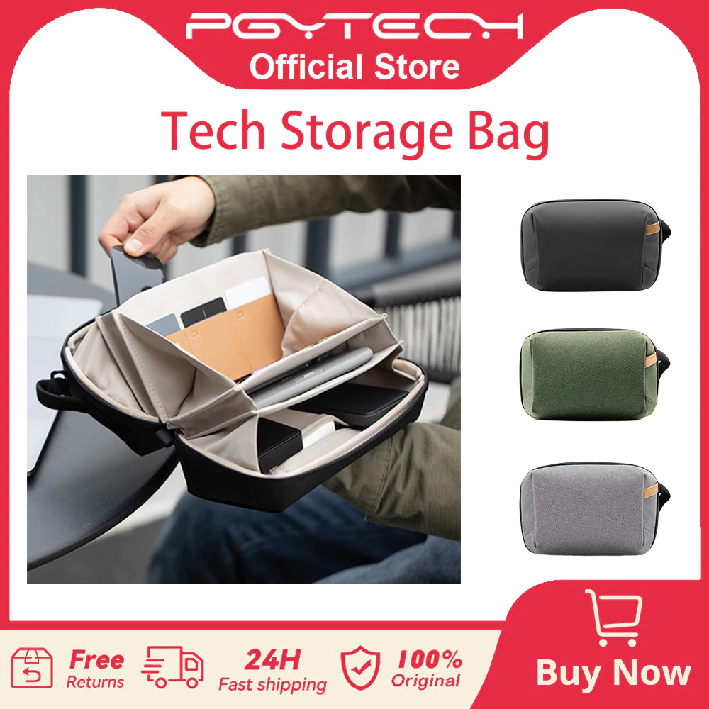 Electronics Gadgets Bag - PGYTECH Tech Accessories Pouch Waterproof Small