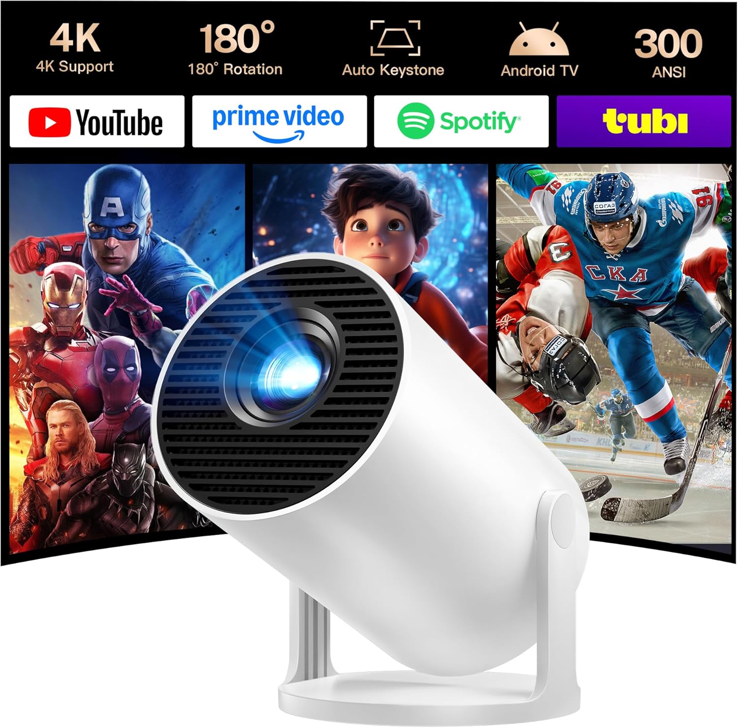Mini Projector Portable - Mini Projector Android 14 OS 1080P