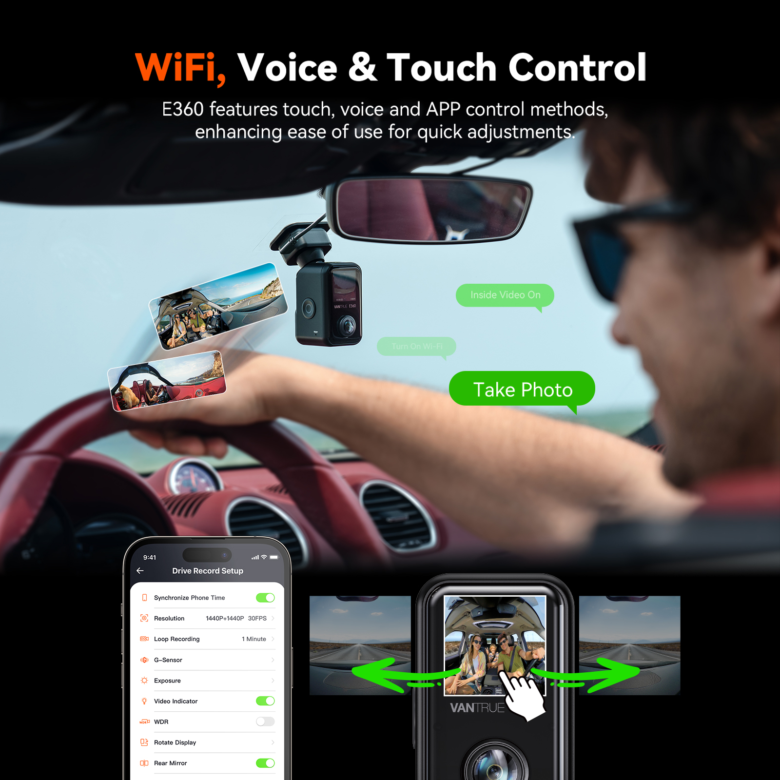 Vantrue E360 Dashcam 360° 5.2K - огляд і ціна Panoramic Dash Cam 360