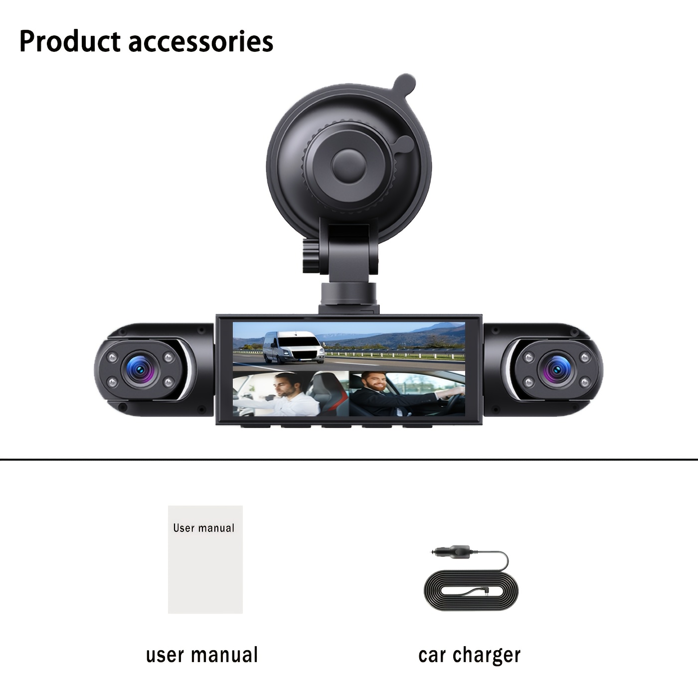 BCUOZ 360° Panoramic 3/4-chann - огляд і ціна Panoramic Dash Cam 360