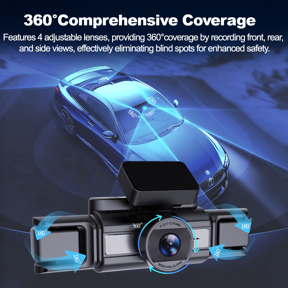 BEPOCAM 4CH 4K Dash Camera for - огляд і ціна Panoramic Dash Cam 360