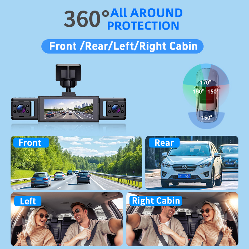 4 Channel HD 1080P 360° Dash C - огляд і ціна Panoramic Dash Cam 360