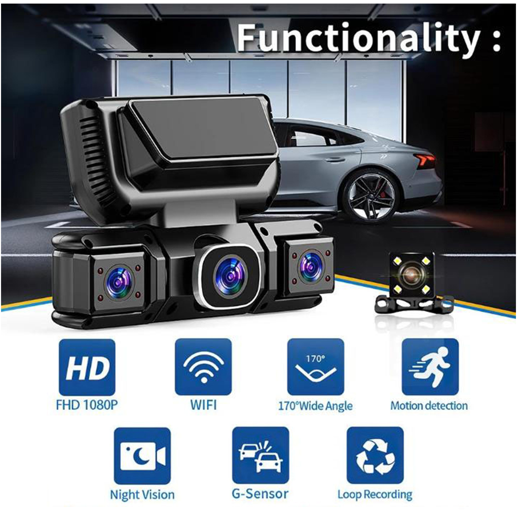 4 Camera 360 Degrees Car DVR 1 - огляд і ціна Panoramic Dash Cam 360
