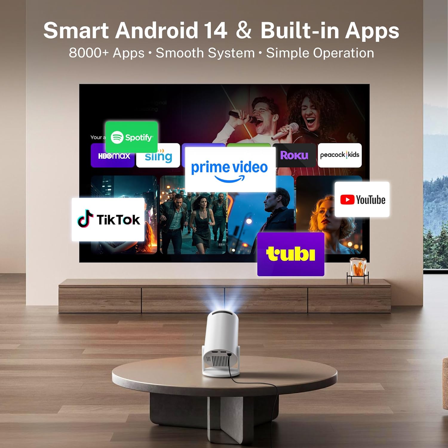 Mini Projector Android 14 OS 1 - огляд і ціна Mini Projector Portable