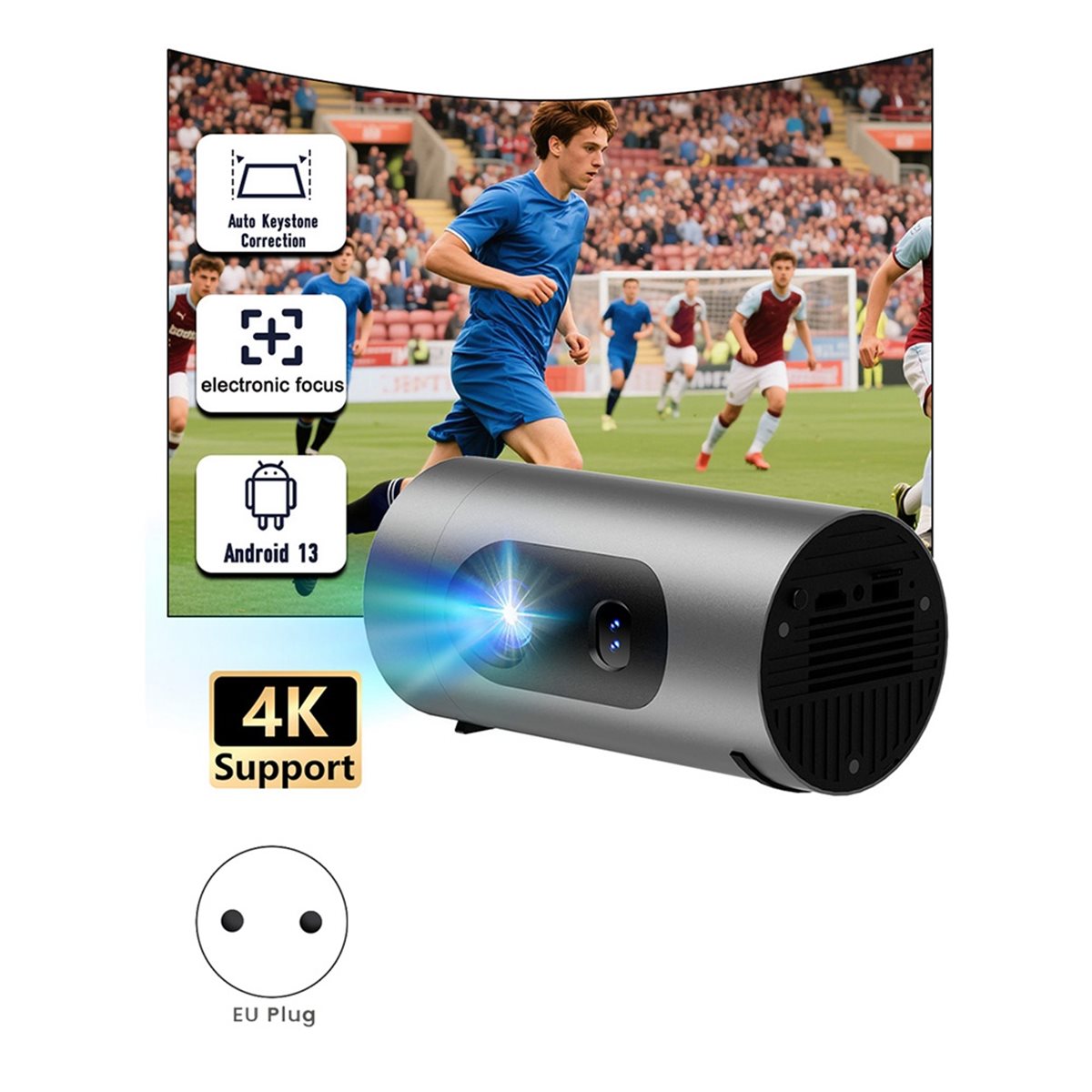 A73T Q8 Mini Android 13 WIFI 6 - огляд і ціна Mini Projector Portable