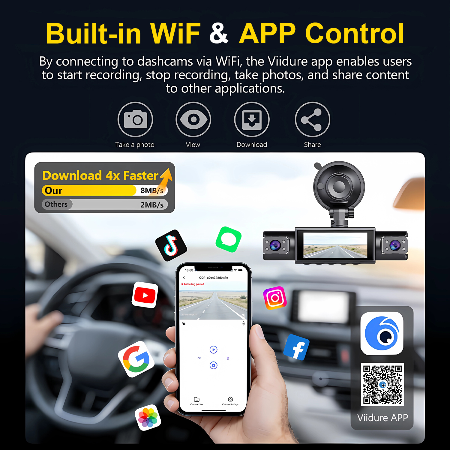 4 Channel UHD 1080P Car DVR 4- - огляд і ціна Panoramic Dash Cam 360